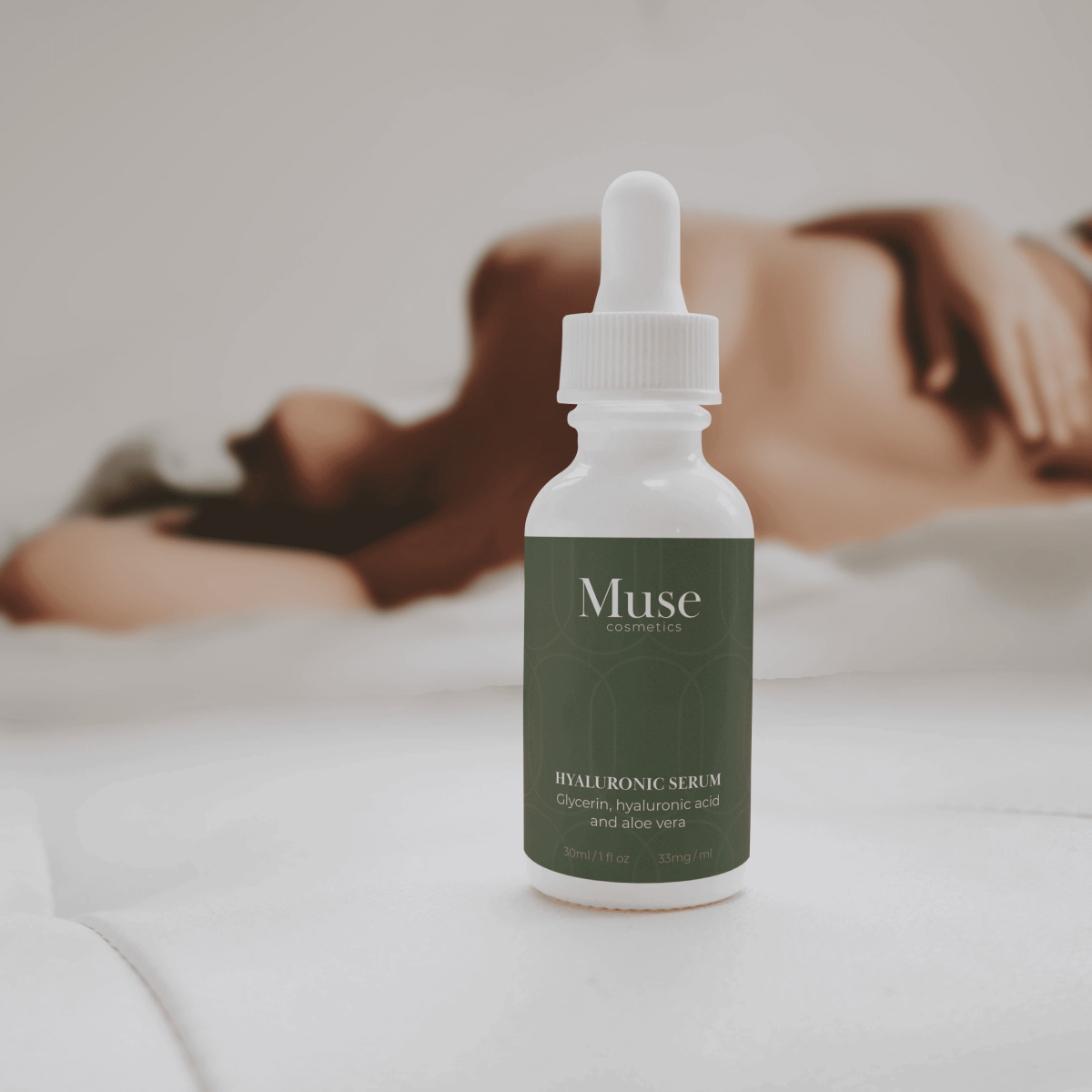 Bottle with Women Mockup