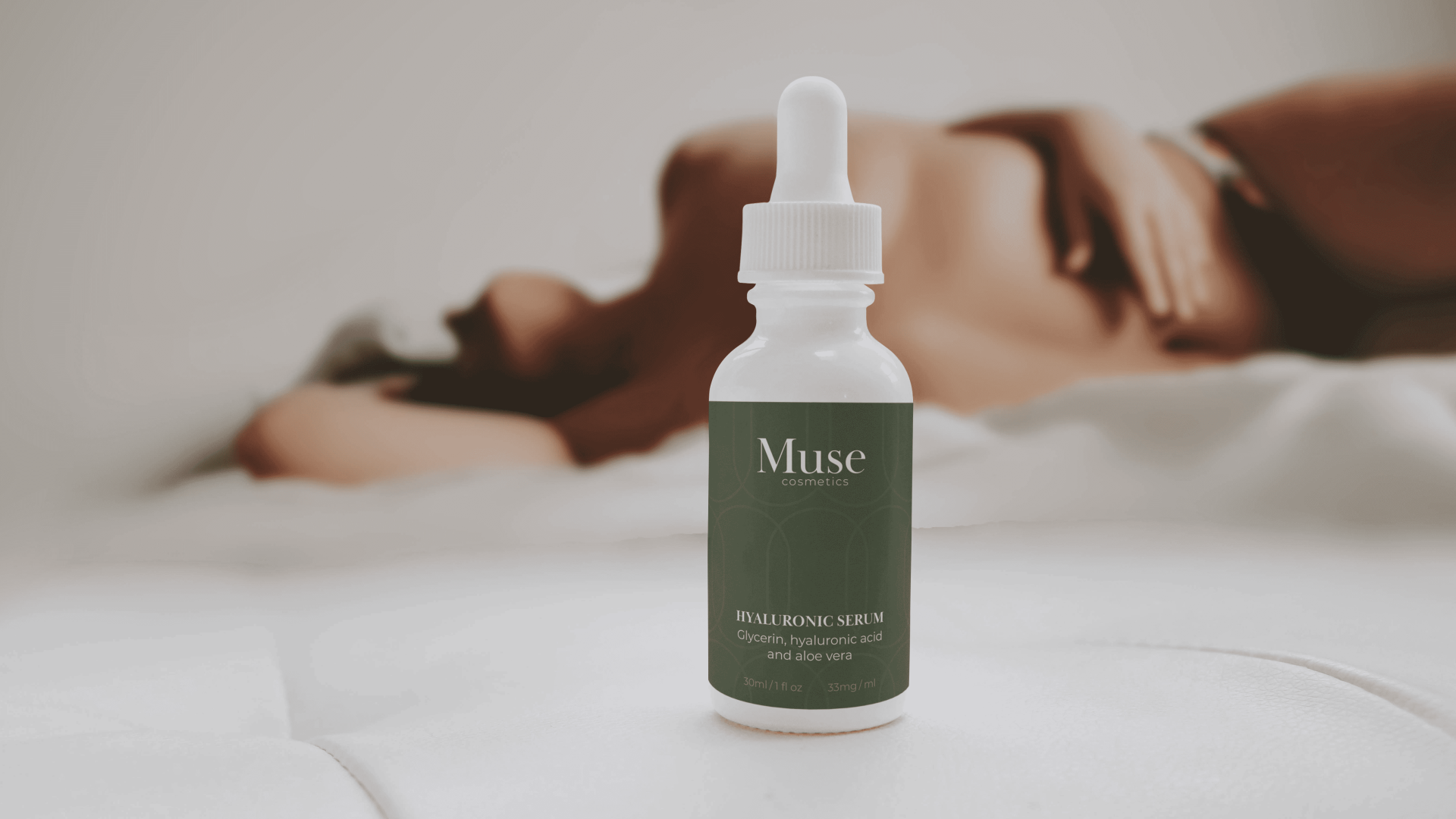 Bottle with Women Mockup